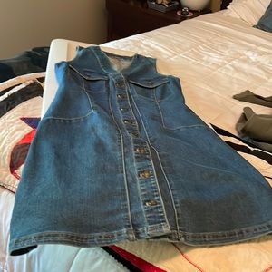 Sleeveless jean dress